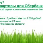 Valuation of an apartment in Sberbank